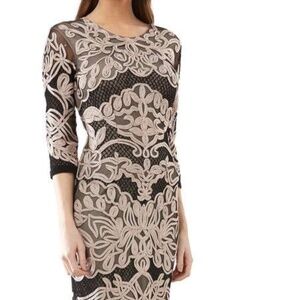 JS Collections black w beige soutache  lace  size 12, new